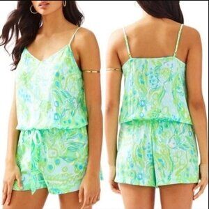 Lilly Pulitzer Deanna Casual Ocean print Romper